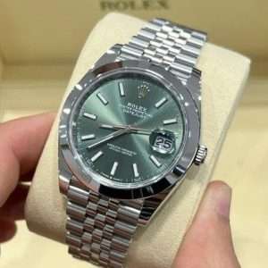 Rolex Datejust 41 Mint Green Dial Steel Mens Watch 126300 Box Card photo review