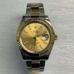 ROLEX DATEJUST GOLD DIAL 18K YELLOW GOLD 41MM SWISS REPLICA 126333 GLD JUB photo review