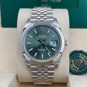 Rolex Datejust 41 Mint Green Dial Steel Mens Watch 126300 Box Card photo review