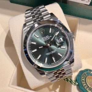 Rolex Datejust 41 Mint Green Dial Steel Mens Watch 126300 Box Card photo review